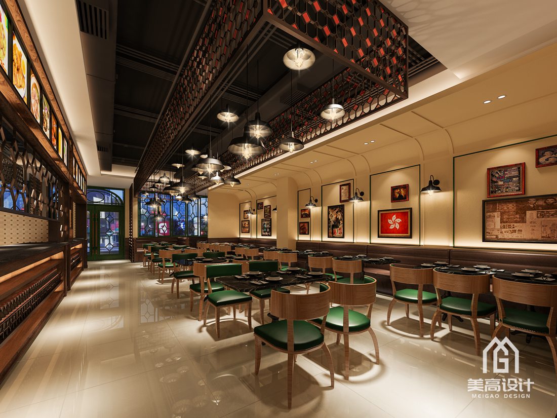 网红打卡点-广州壹记港式茶餐厅设计_社会餐饮_广州美高设计