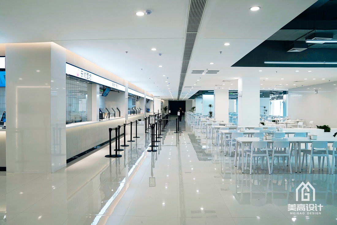 美的总部青春+员工餐厅设计实景案例_餐饮实景_广州美高设计