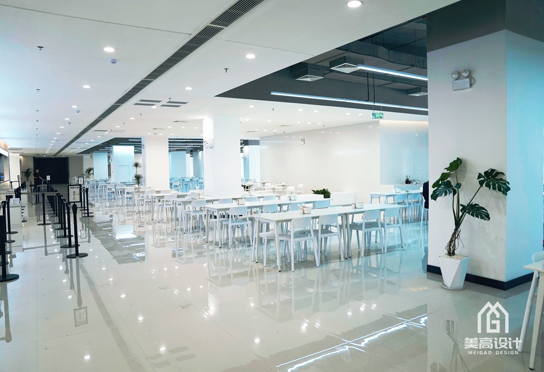 美的总部青春+员工餐厅设计实景案例_餐饮实景_广州美高设计