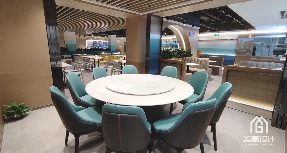 广州远洋宾馆员工餐厅装修实景案例_餐饮实景_广州美高设计