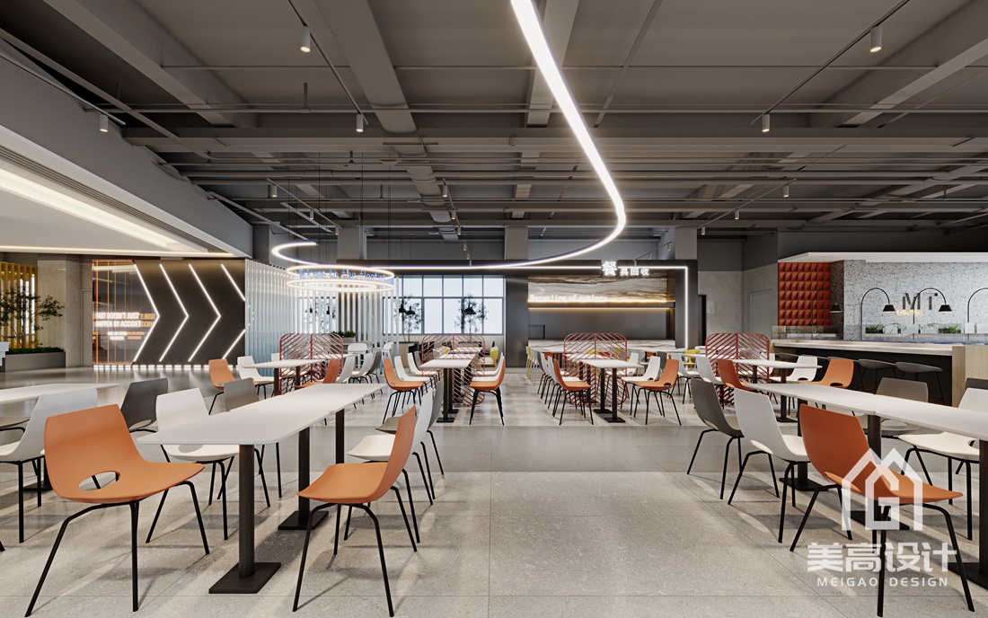 广州体育学院-高校食堂餐厅设计效果图2