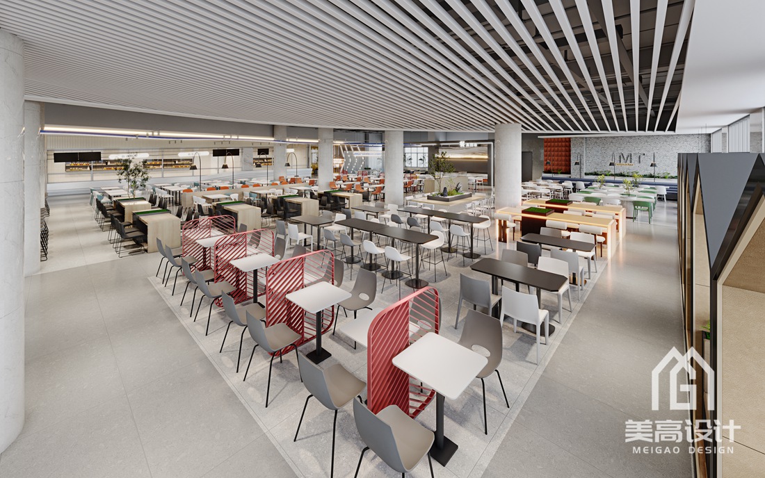 广州体育学院-高校食堂餐厅设计效果图3