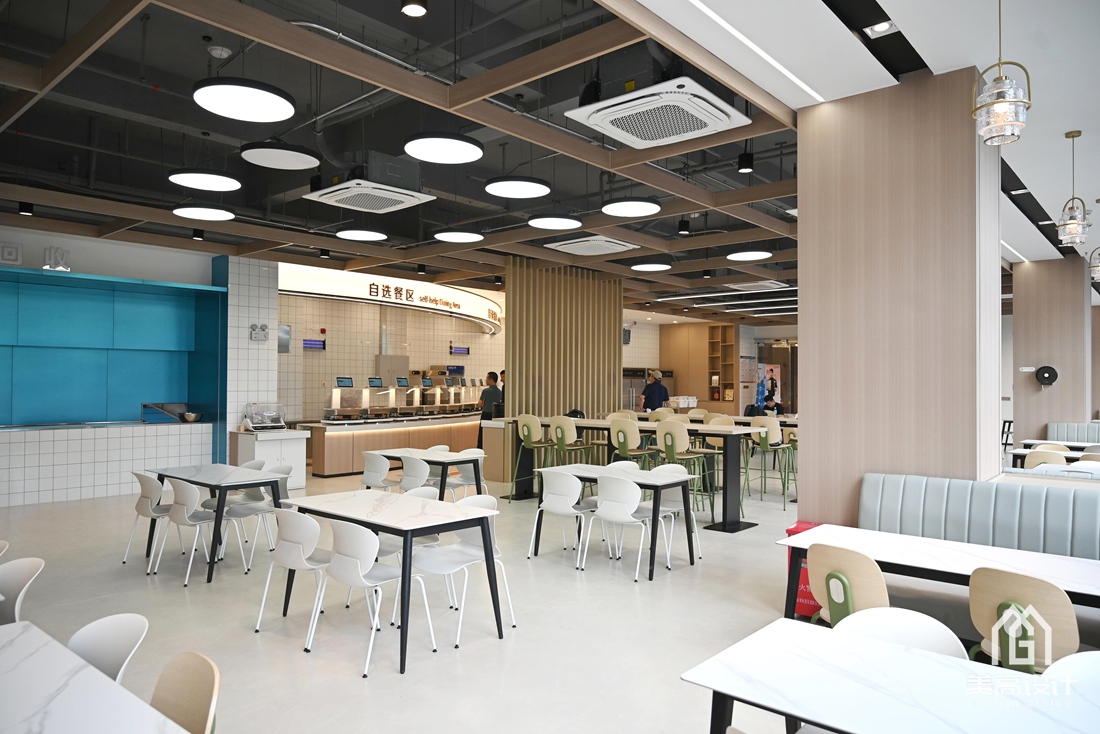 零壹科技园员工食堂设计完工实景照