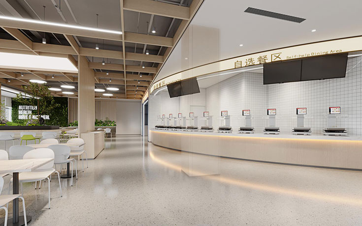 人文科技风-零壹科技园食堂设计案例