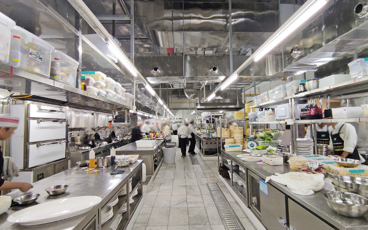 高效安全美味-中山富丽轩酒楼厨房设计实景照