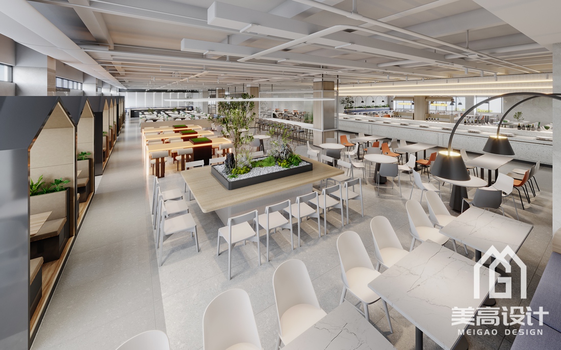 企业员工食堂装修设计效果图