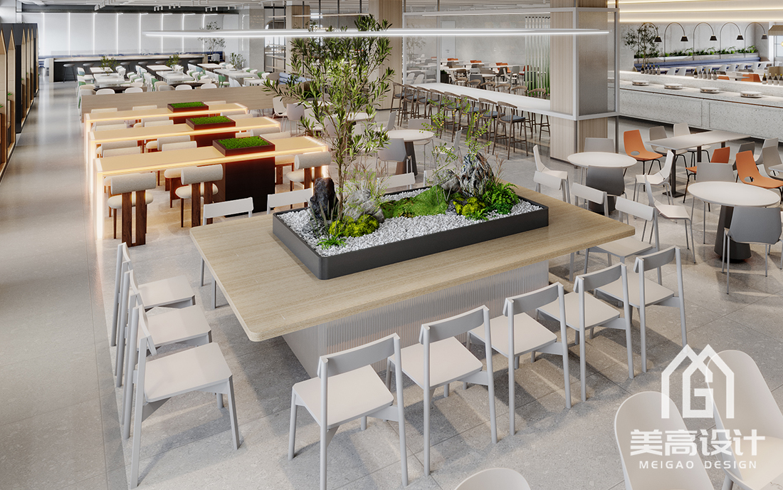 企业员工食堂装修设计效果图