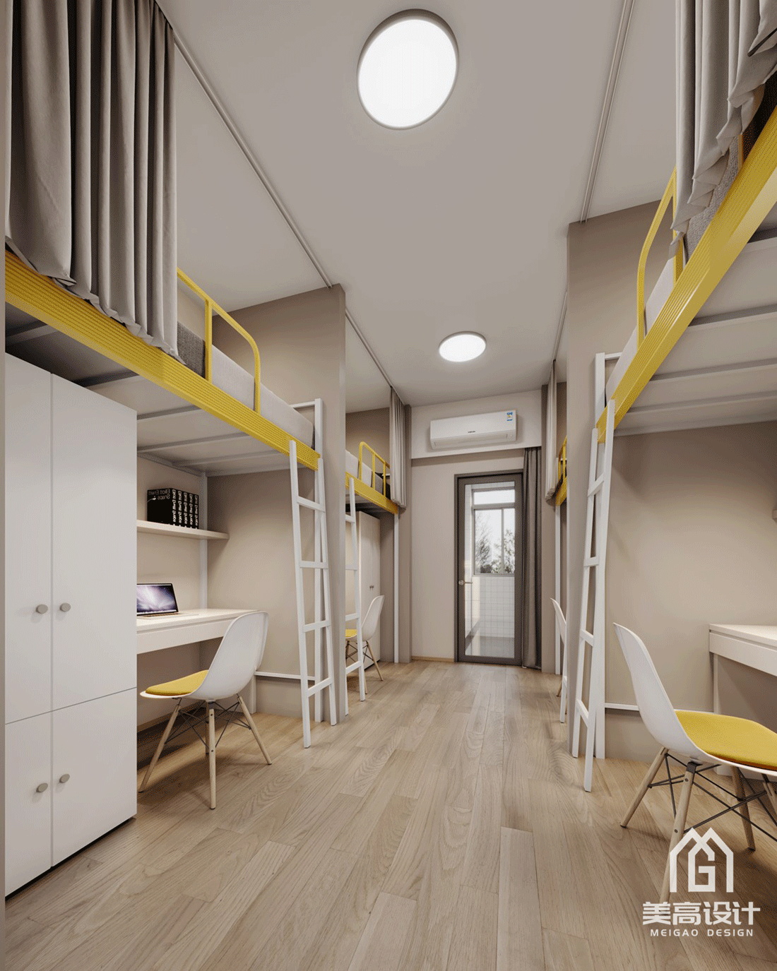 依顿电子 7686㎡配套宿舍楼设计-四人间宿舍效果图.gif