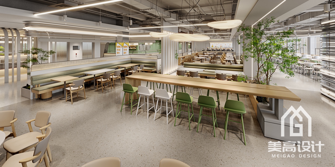 工厂食堂装修设计-用餐A区