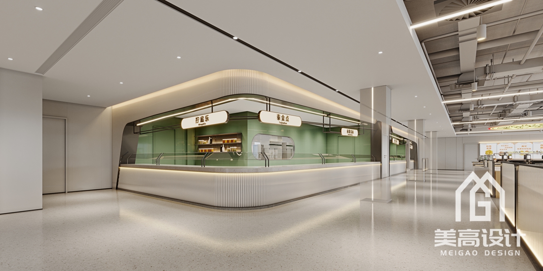 工厂食堂装修设计-美食档口
