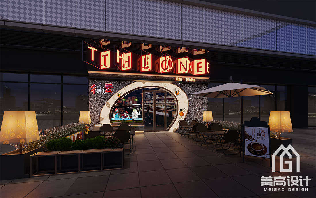 广州 THE ONE 得运清吧门面设计案例效果图