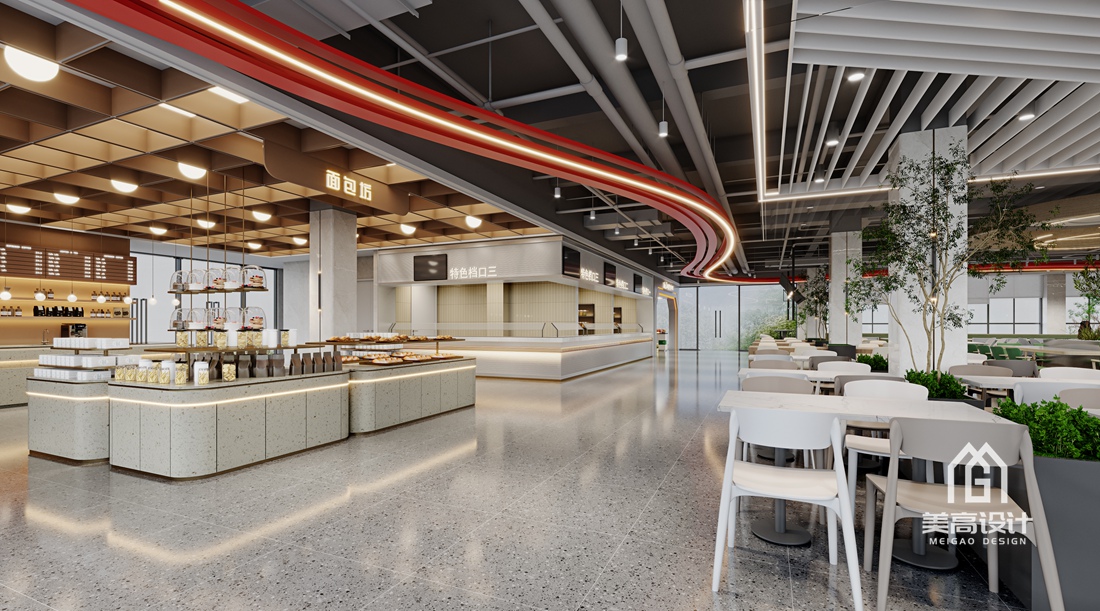 企业配套空间设计效果图_特色档口
