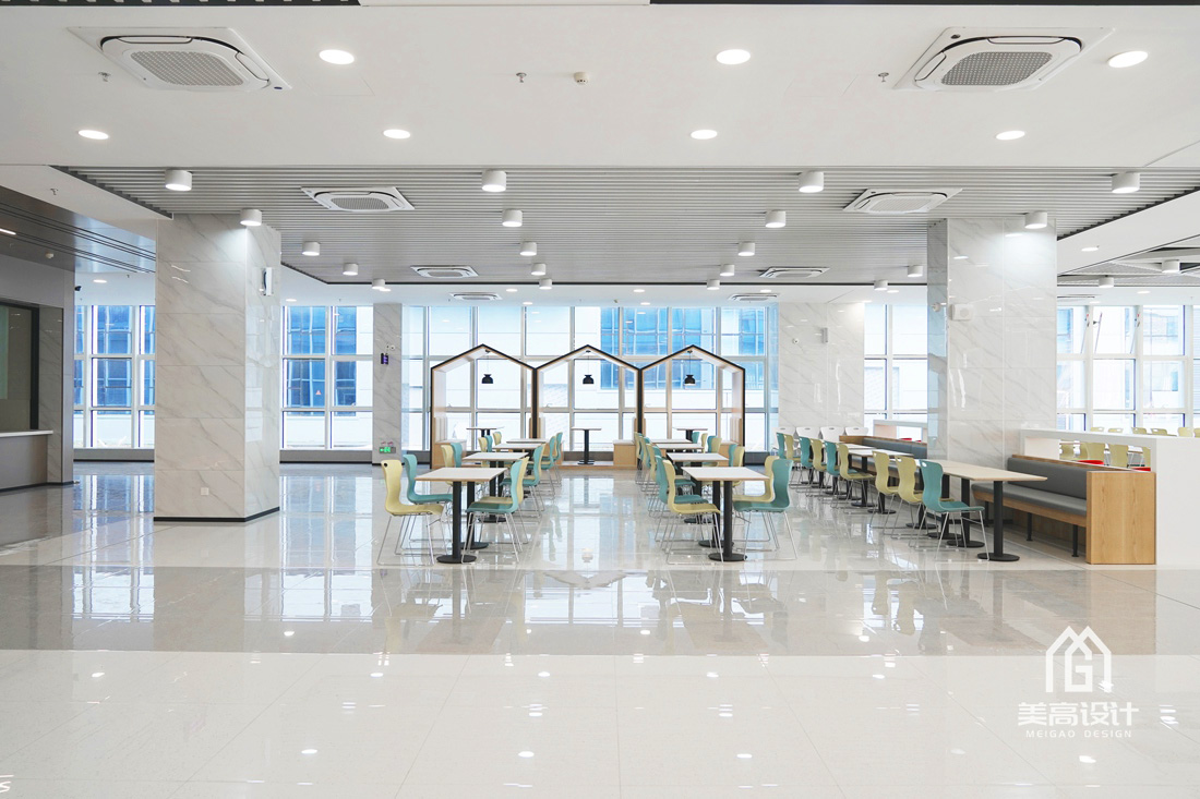 公牛集团员工食堂装修实景图