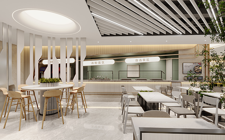 深圳四季酒店员工餐厅设计｜高端餐饮空间改造案例