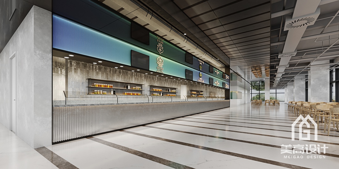 字节跳动员工餐厅档口设计效果图 字节跳动员工餐厅档口设计效果图