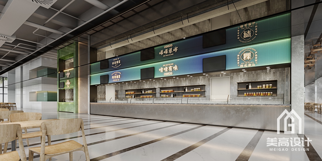 字节跳动员工餐厅档口设计效果图 字节跳动员工餐厅档口设计效果图
