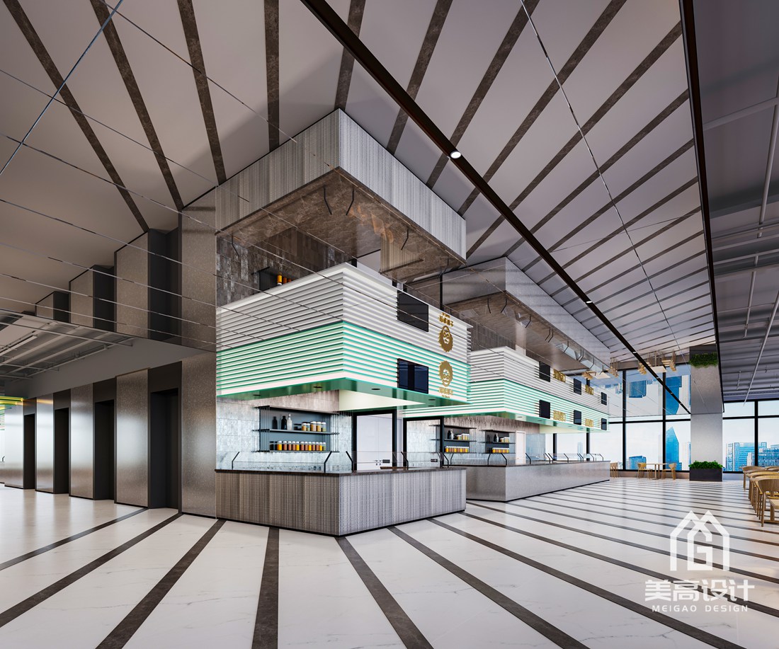 字节跳动员工餐厅档口设计效果图 字节跳动员工餐厅档口设计效果图